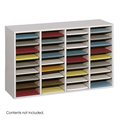 Safco Safco 9424GR Gray Wood Adjustable Literature Organizer- 36 Compartment 9424GR